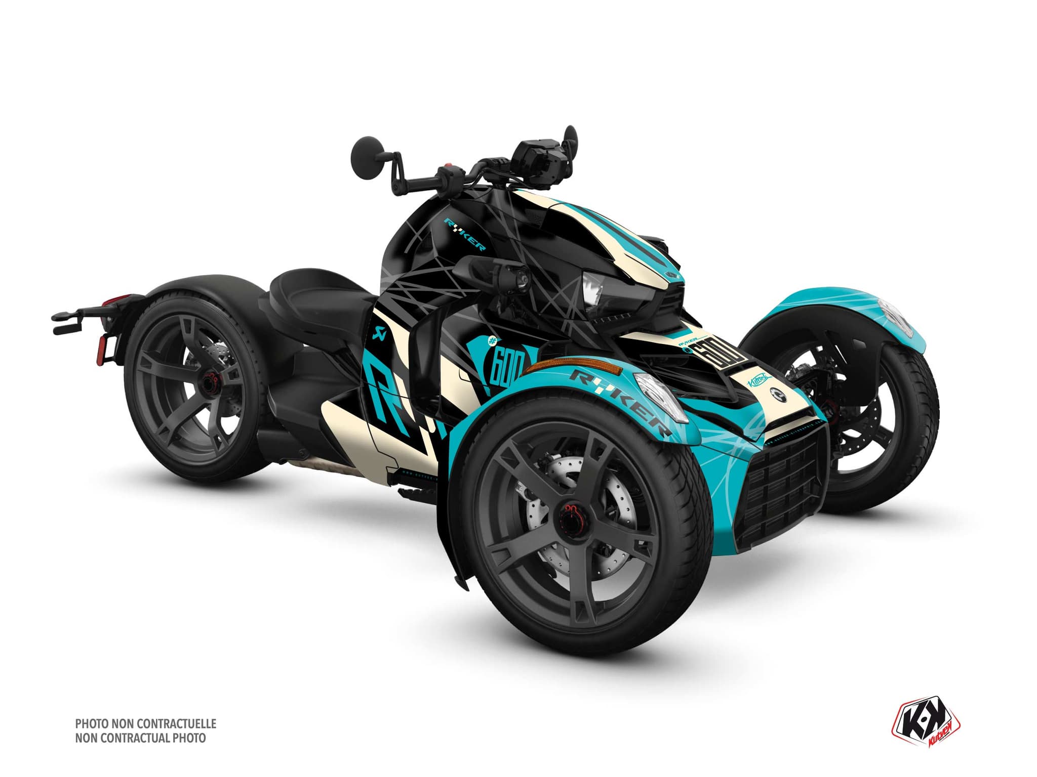 kit graphique  speedline turquoise hybride can-am ryker 600