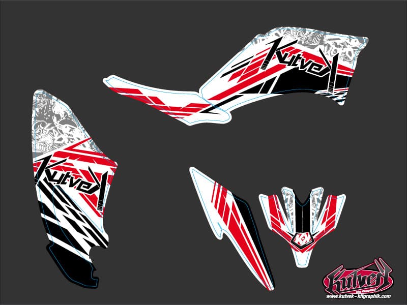 Yamaha 250 Raptor ATV Spirit Graphic Kit Red | Yamaha | Kutvek - View 2