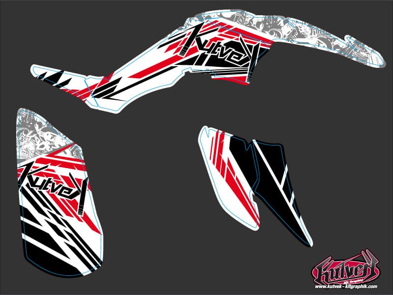 Yamaha 350 Raptor ATV Spirit Graphic Kit Red | Yamaha | Kutvek - View 2