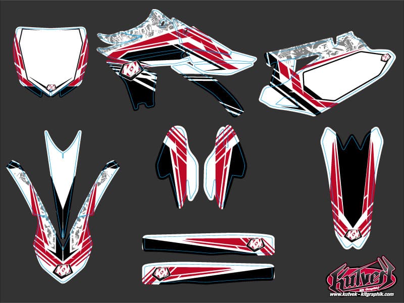 Yamaha 450 YZF Dirt Bike Spirit Graphic Kit Red | 450 YZF | Kutvek - View 2