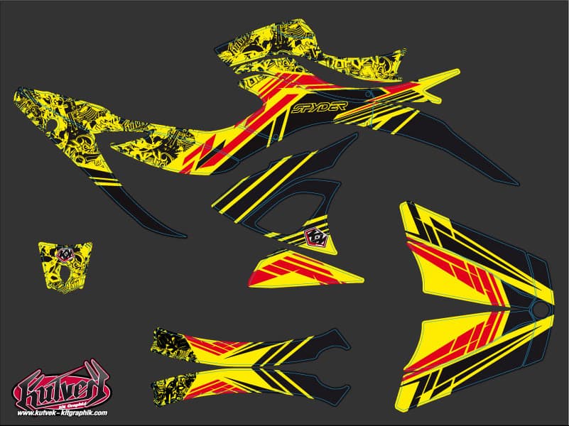 kit graphique  spirit jaune hybride can-am spyder rs | Can am | Kutvek - View 2