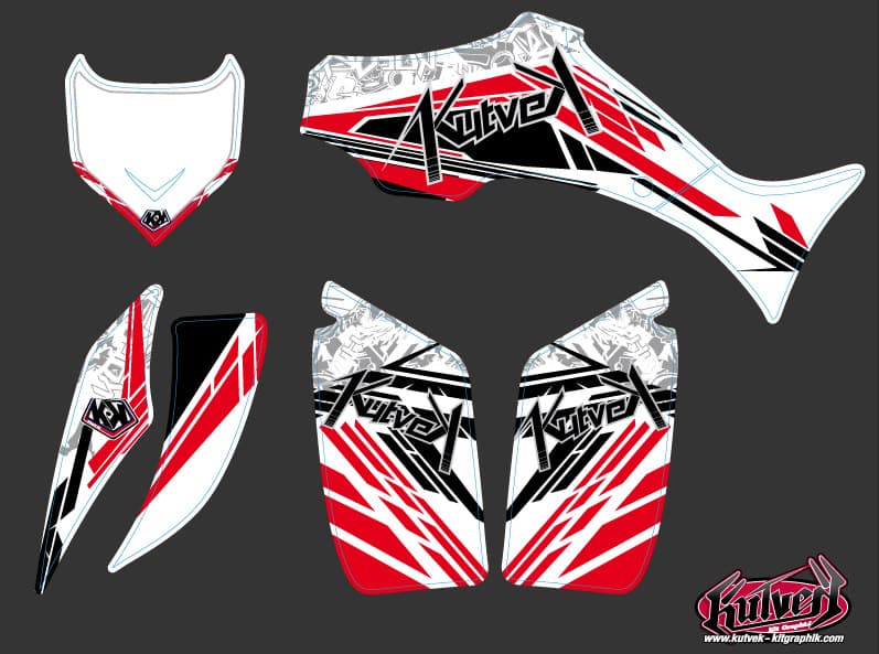 Kit graphique Quad Spirit Yamaha 350-450 Wolverine Rouge | Yamaha | Kutvek - View 2