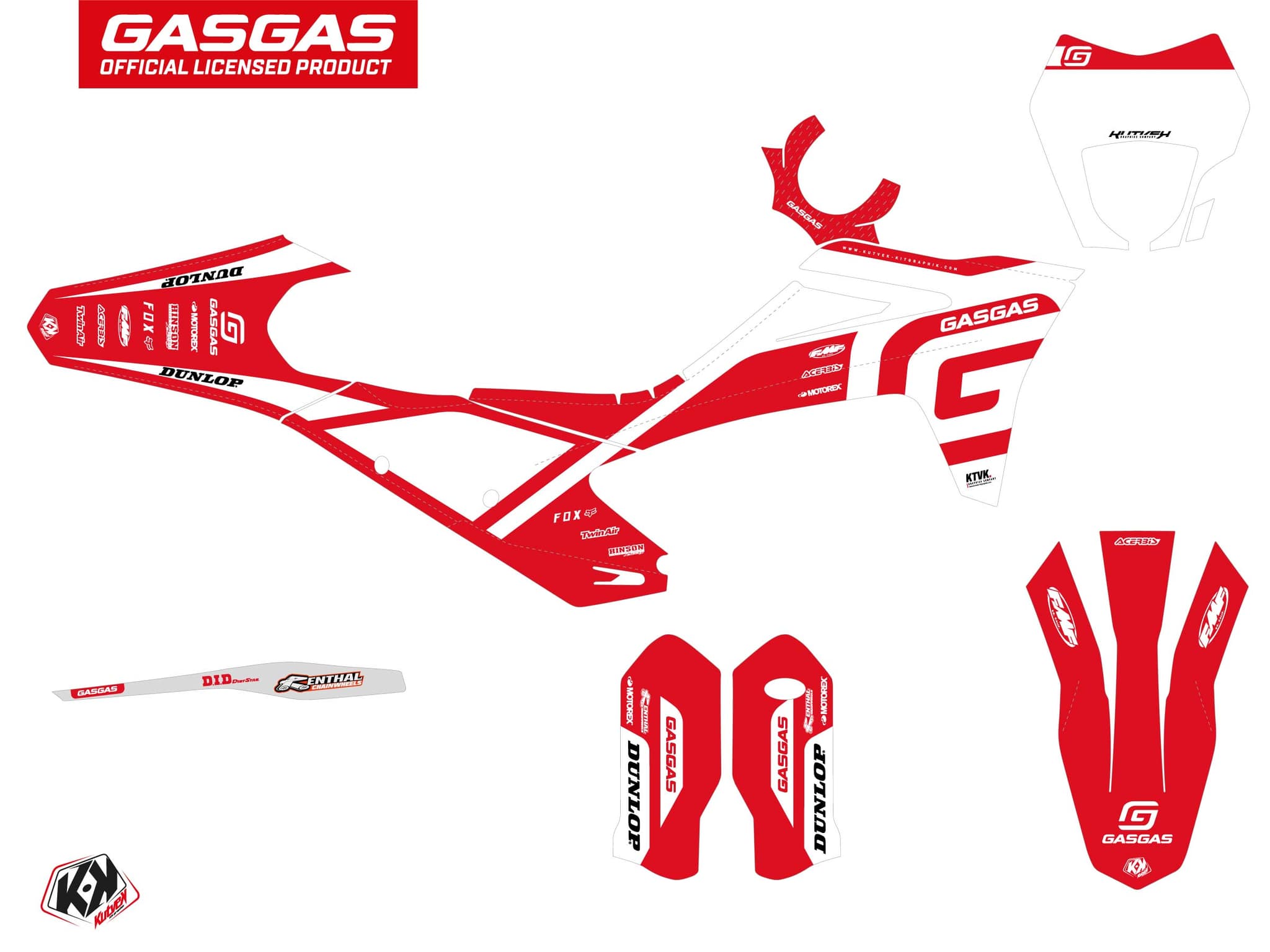 kit graphique motocross gasgas ec spline blanc | GASGAS | Kutvek - View 2