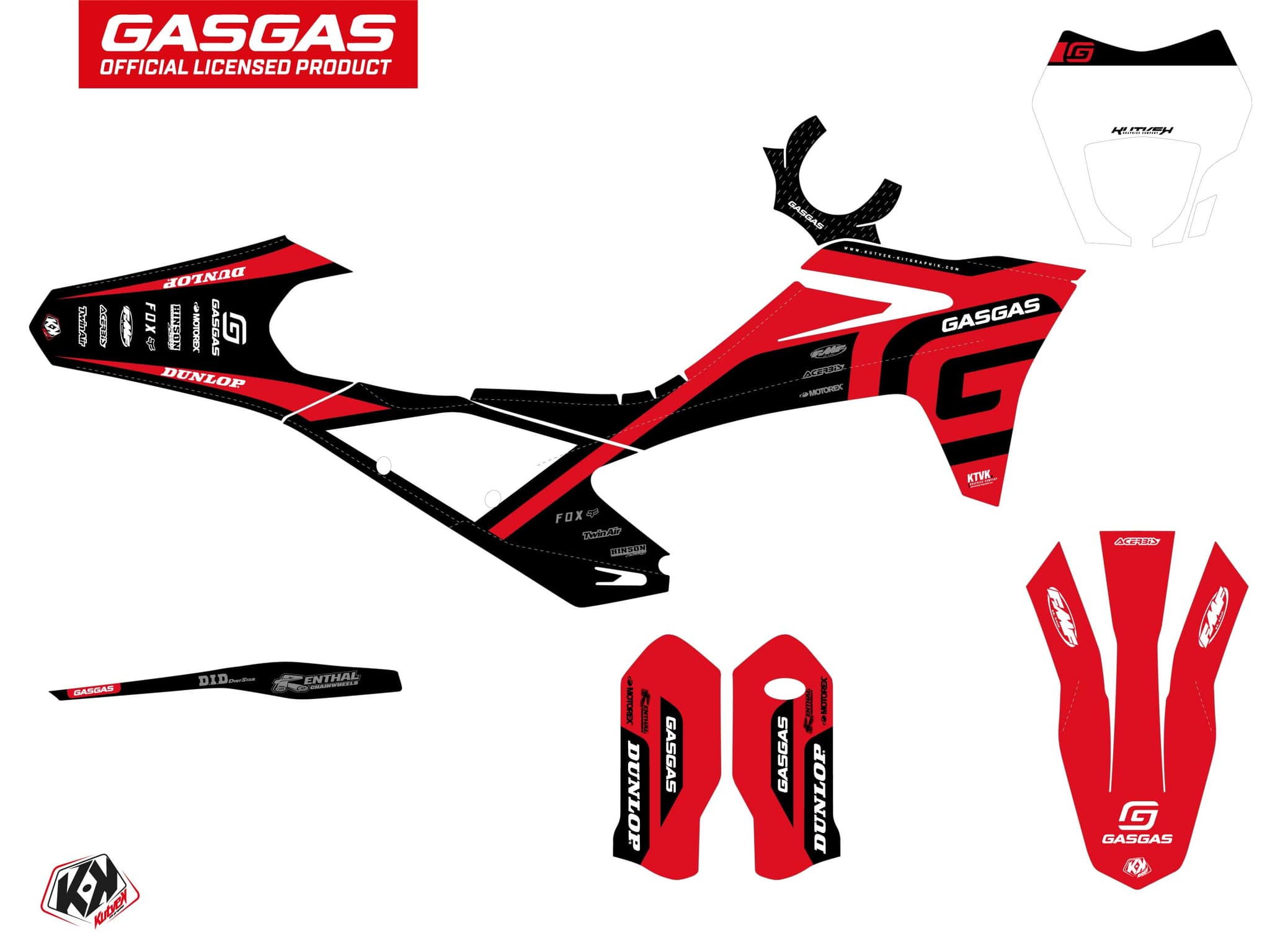 kit graphique motocross gasgas ec spline noir | GASGAS | Kutvek - View 2