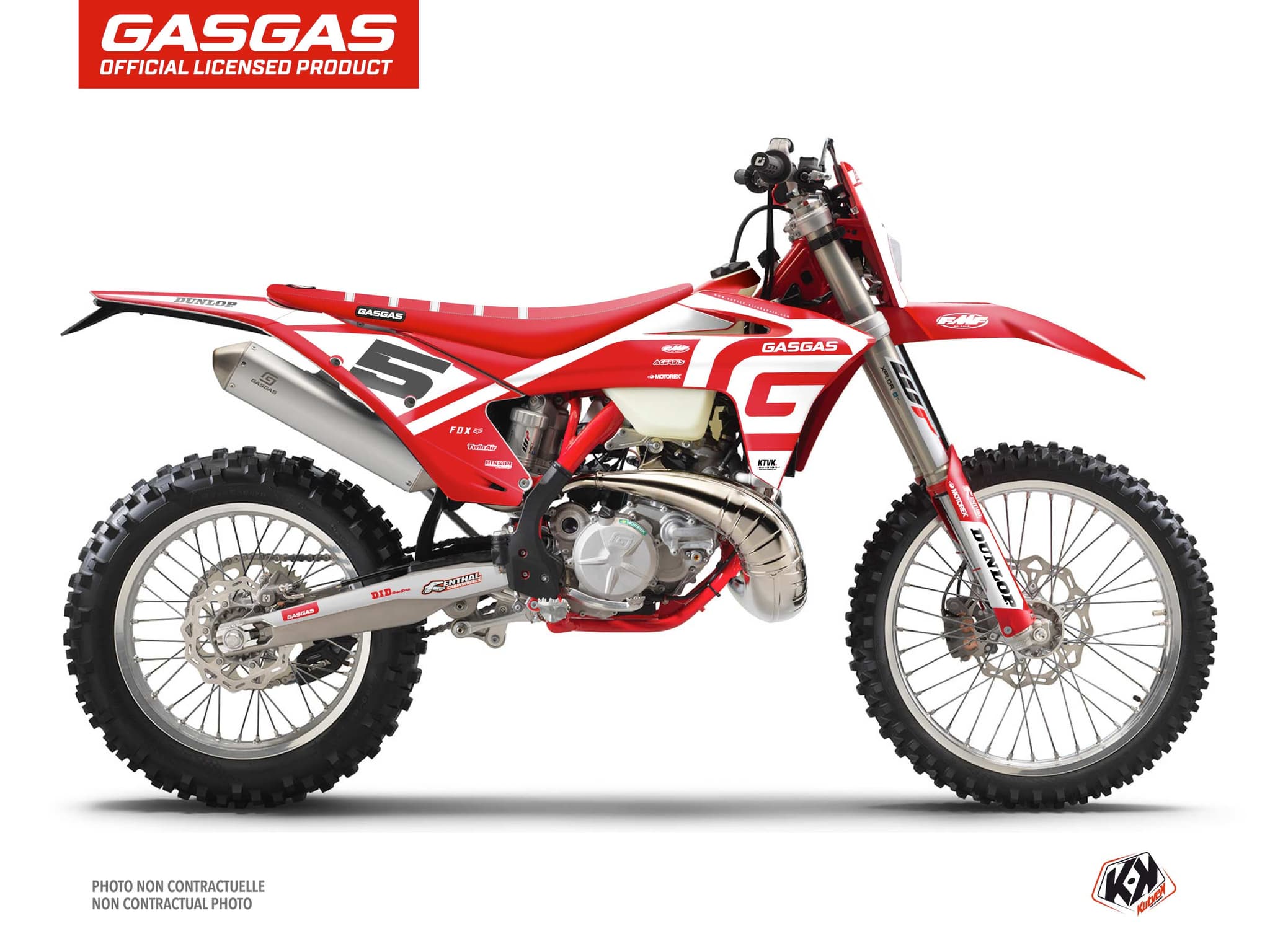 Kit graphique Moto Cross Spline GASGAS ECF Blanc