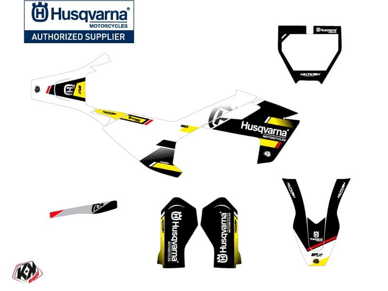 dirt bike husqvarna e e5 split black-yellow  graphic kit | Husqvarna | Kutvek - View 2