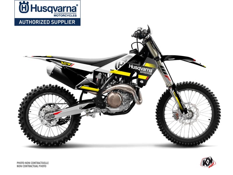 kit graphique motocross husqvarna tc 125 split noir-jaune  