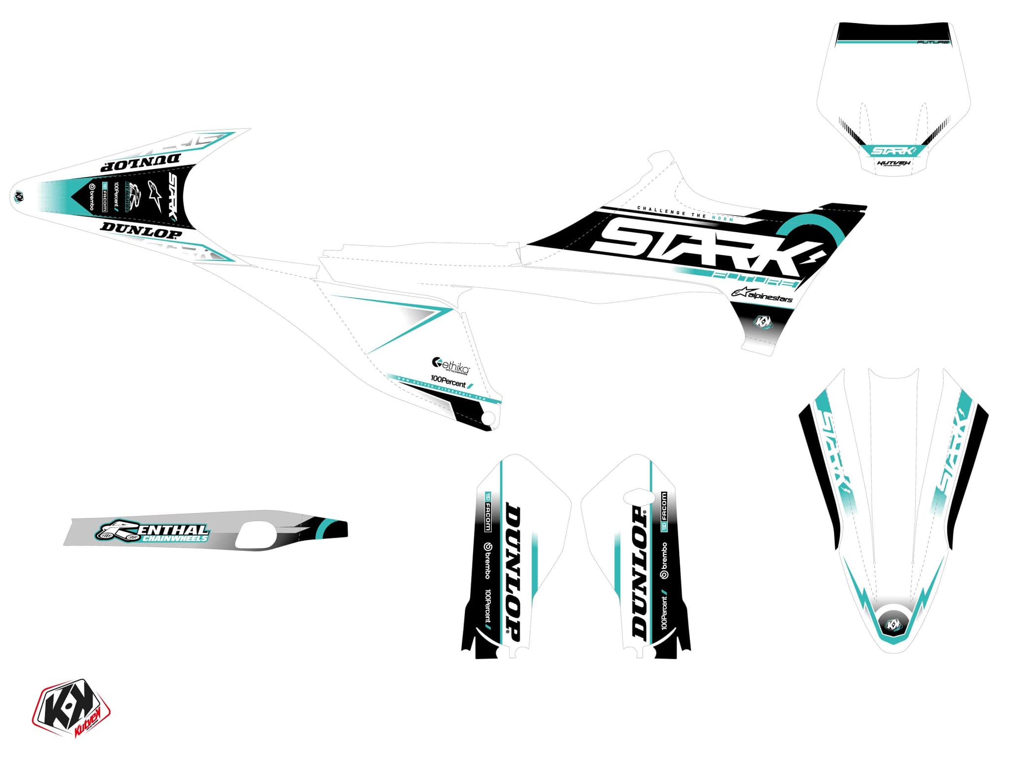 kit graphique spok blanc motocross stark future varg | Stark Future | Kutvek - View 2