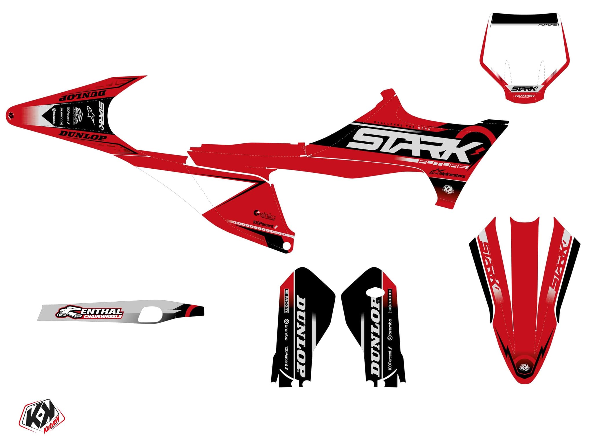 Graphic Kit Spok Red Dirt Bike Stark Future Varg | Stark Future | Kutvek - View 2