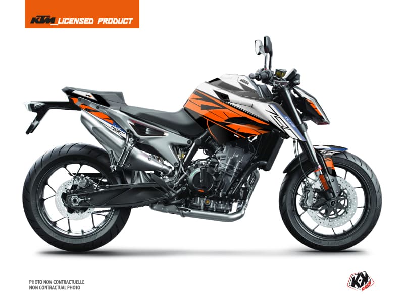 kit graphique moto ktm duke 790 spring noir-orange  