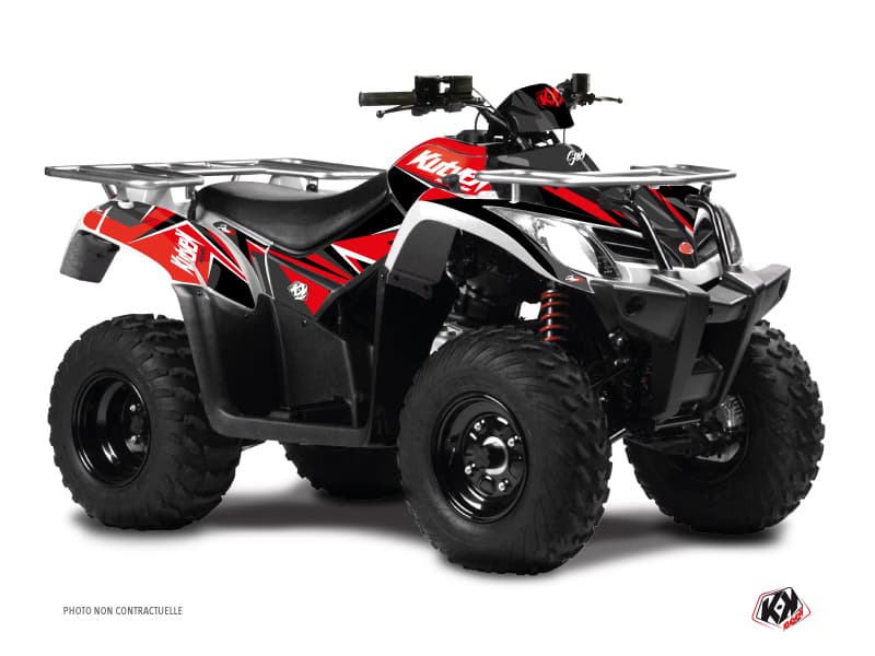 kit graphique quad kymco mxu 300 stage rouge-noir  