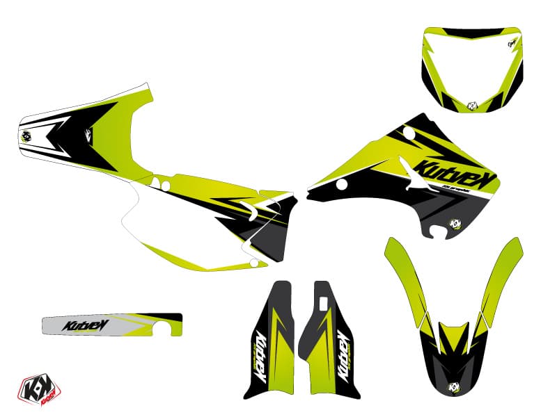 Kit graphique Moto Cross Eraser Kawasaki 250 KX Vert | Kawasaki | Kutvek - View 3