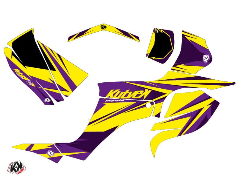 kit graphique quad suzuki ltz 250 stage jaune-violet | Suzuki | Kutvek - View 2