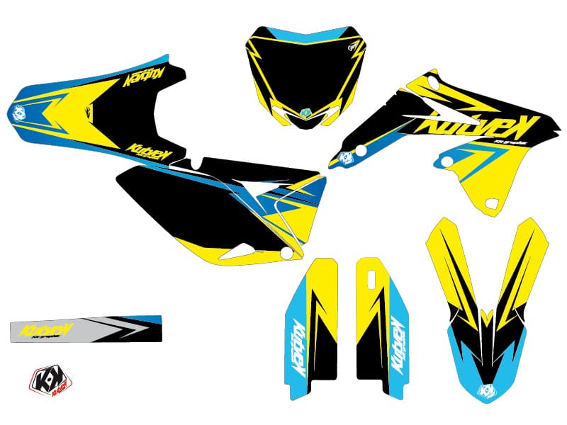 deko-set moto-cross stage suzuki 250 rmz gelb blau | Suzuki | Kutvek - View 2