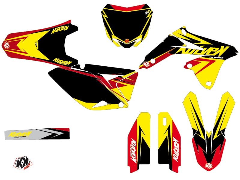 deko-set moto-cross stage suzuki 250 rmz gelb rot | Suzuki | Kutvek - View 2