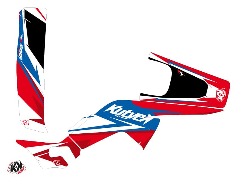 kit graphique quad honda trx 250 r stage bleu-rouge | Honda | Kutvek - View 2