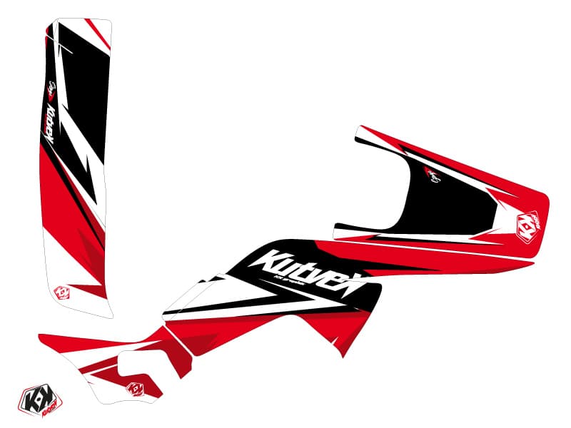 kit graphique quad honda trx 250 r stage noir-rouge | Honda | Kutvek - View 2