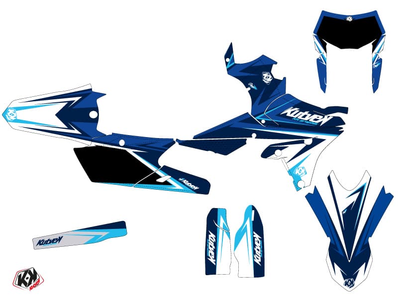 Yamaha 250 WRF Dirt Bike Stage Graphic Kit Blue | WR | Kutvek - View 2