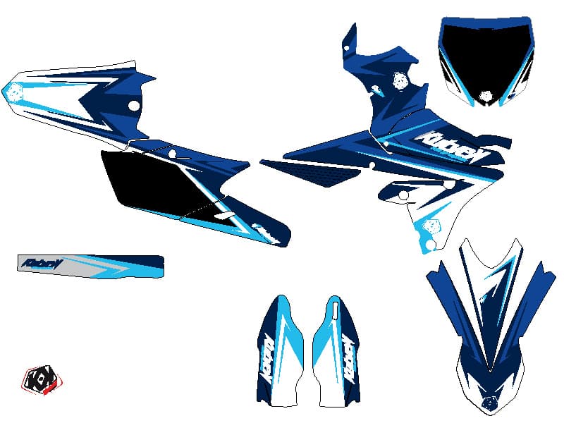 dirt bike yamaha yz 250 f stage blue  graphic kit | 250 YZF | Kutvek - View 2