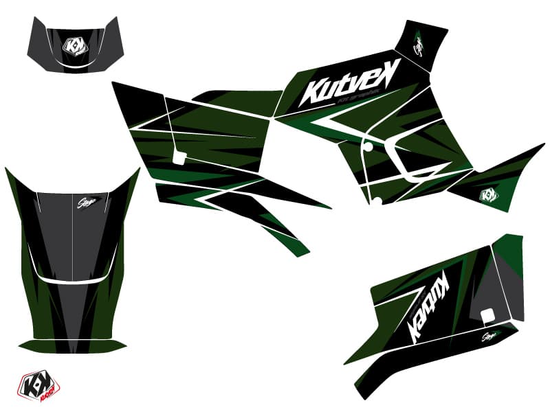 kit graphique quad kymco mxu 300 r stage noir-vert | Kymko | Kutvek - View 2