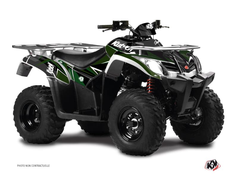 kit graphique quad kymco mxu 300 r stage noir-vert  