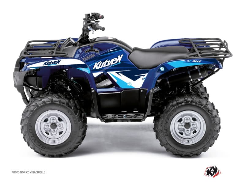 kit graphique quad yamaha grizzly 350 stage bleu  
