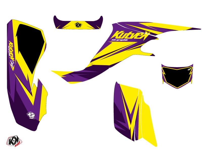 kit graphique quad suzuki ltz 400 stage jaune-violet | Suzuki | Kutvek - View 2