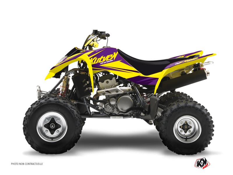 kit graphique quad suzuki ltz 400 stage jaune-violet  