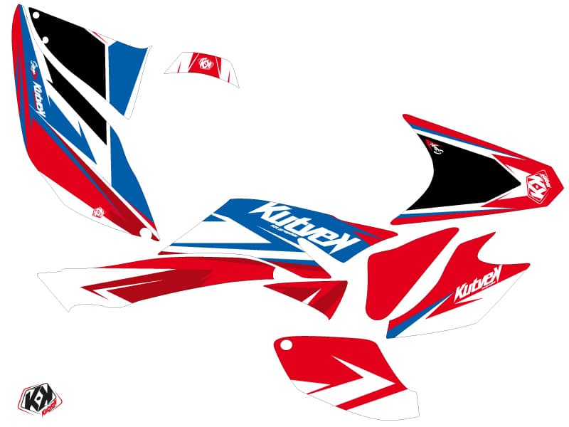 Kit graphique Quad Stage Honda 400 TRX Bleu Rouge | Honda | Kutvek - View 2