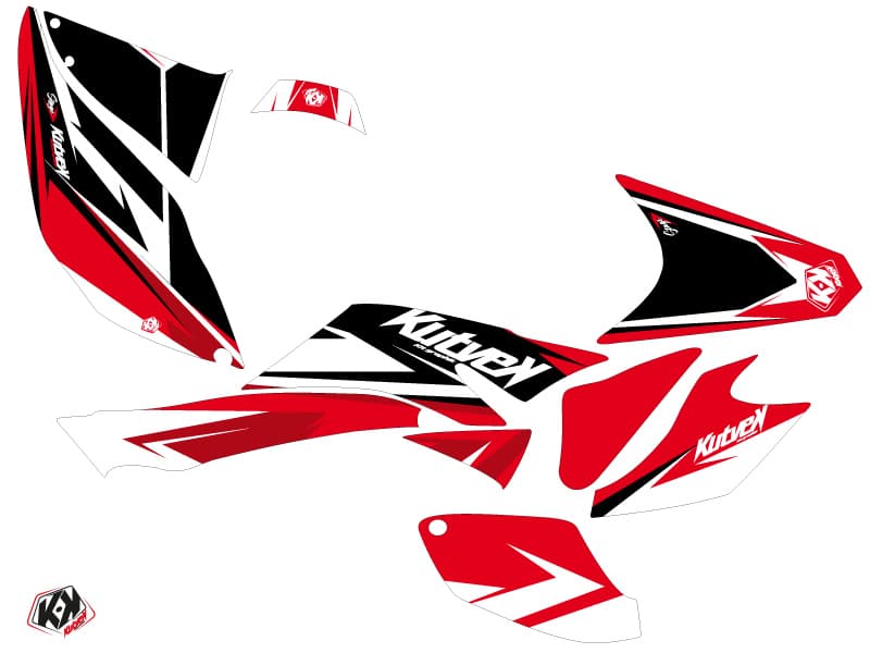 kit graphique quad honda trx 400 stage noir-rouge | Honda | Kutvek - View 2