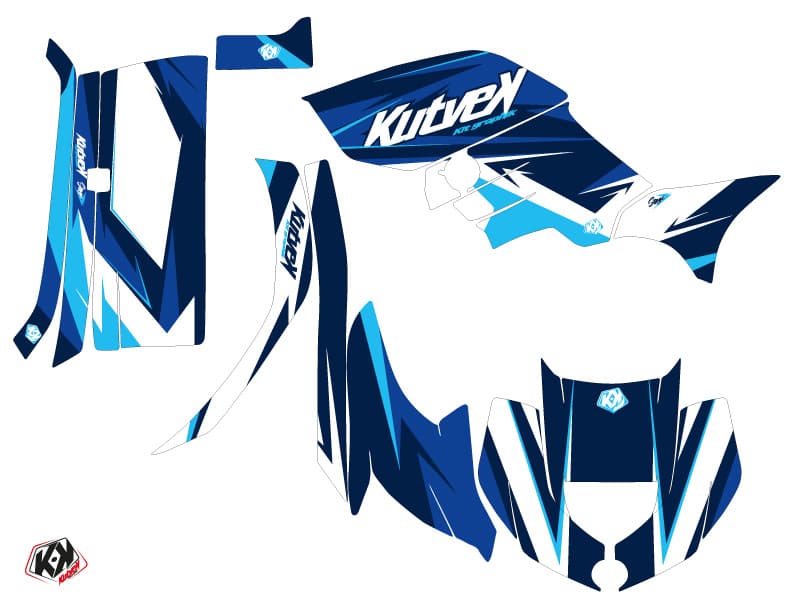 Kit graphique Quad Stage Yamaha 450 Grizzly Bleu | Yamaha | Kutvek - View 2