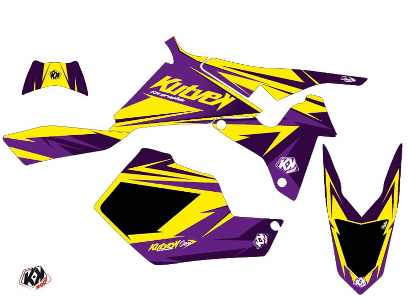Kit graphique Quad Stage Suzuki 450 LTR Jaune Violet | Suzuki | Kutvek - View 2