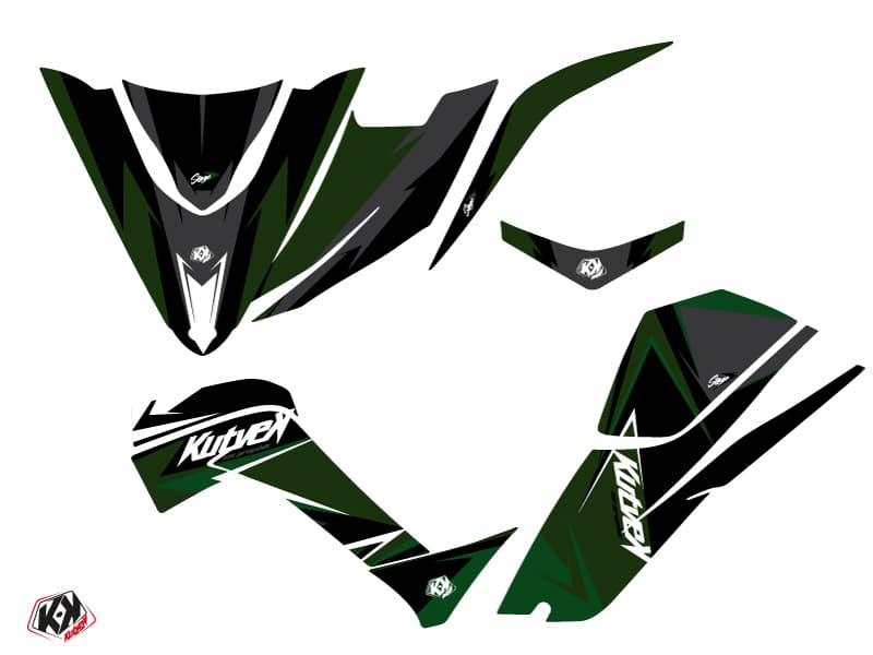 kit graphique quad kymco maxxer 450 stage noir-vert | Kymko | Kutvek - View 2