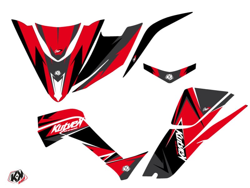 Kymco 450 MAXXER ATV Stage Graphic Kit Red Black | Kymko | Kutvek - View 2