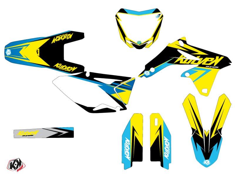 deko-set moto-cross stage suzuki 450 rmz gelb blau | Suzuki | Kutvek - View 2