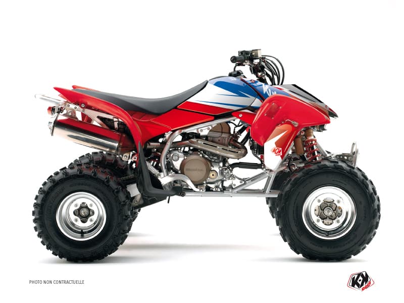 kit graphique quad honda trx 450 r kick stage bleu-rouge  