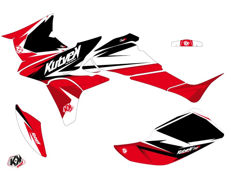 kit graphique quad honda trx 450 r kick stage noir-rouge | Honda | Kutvek - View 2