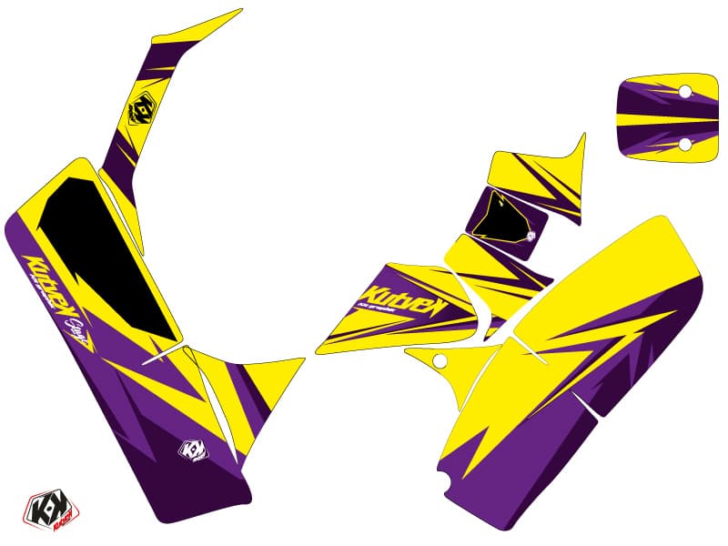 Kit graphique Quad Stage Suzuki 50 LT Jaune Violet | Suzuki | Kutvek - View 2