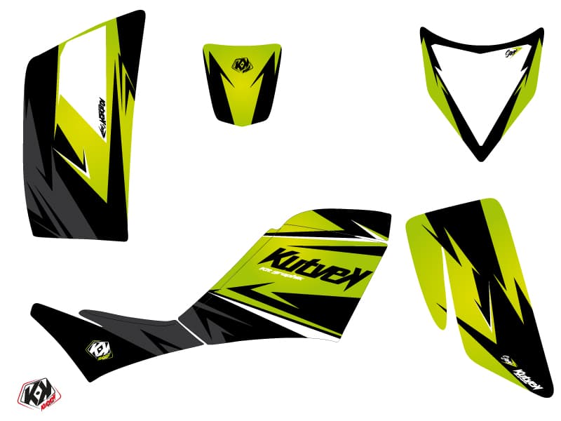 kit graphique quad kawasaki kfx 700 stage vert | Kawasaki | Kutvek - View 2