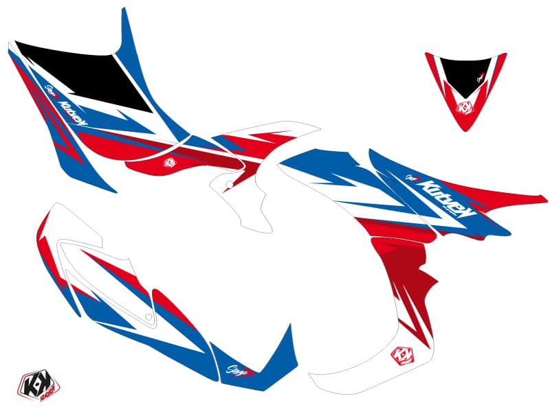 kit graphique quad honda trx 700 stage bleu-rouge | Honda | Kutvek - View 2
