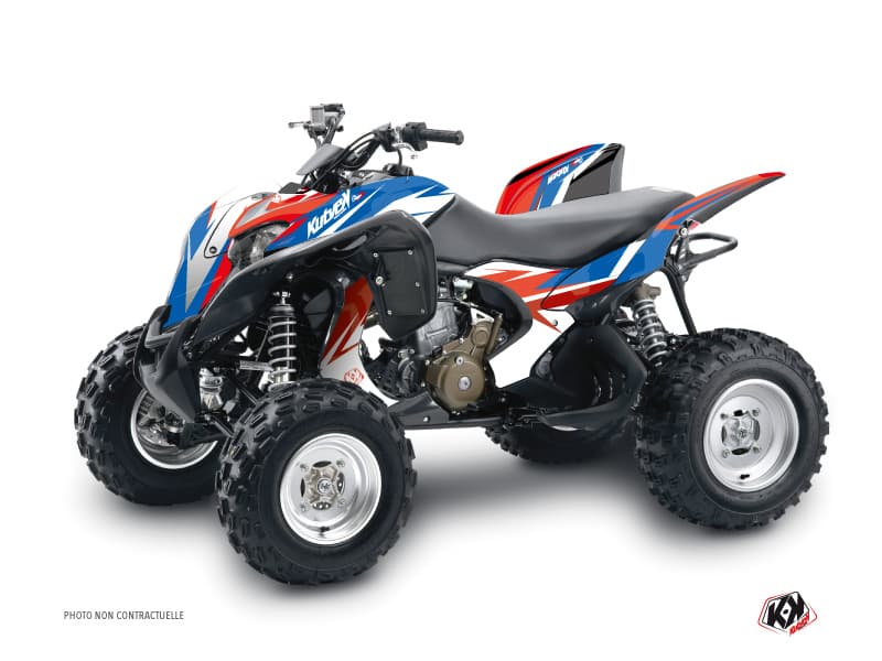 kit graphique quad honda trx 700 stage bleu-rouge  