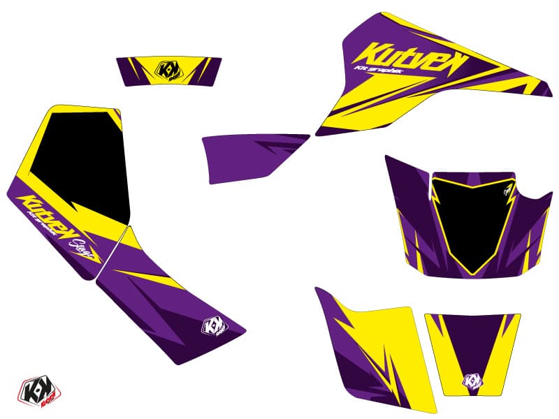 kit graphique quad suzuki lt 80 quadsport stage jaune-violet | Suzuki | Kutvek - View 2