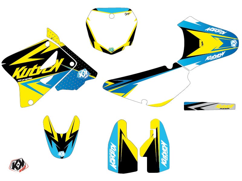 kit graphique motocross suzuki rm 85 stage jaune-bleu | Suzuki | Kutvek - View 2