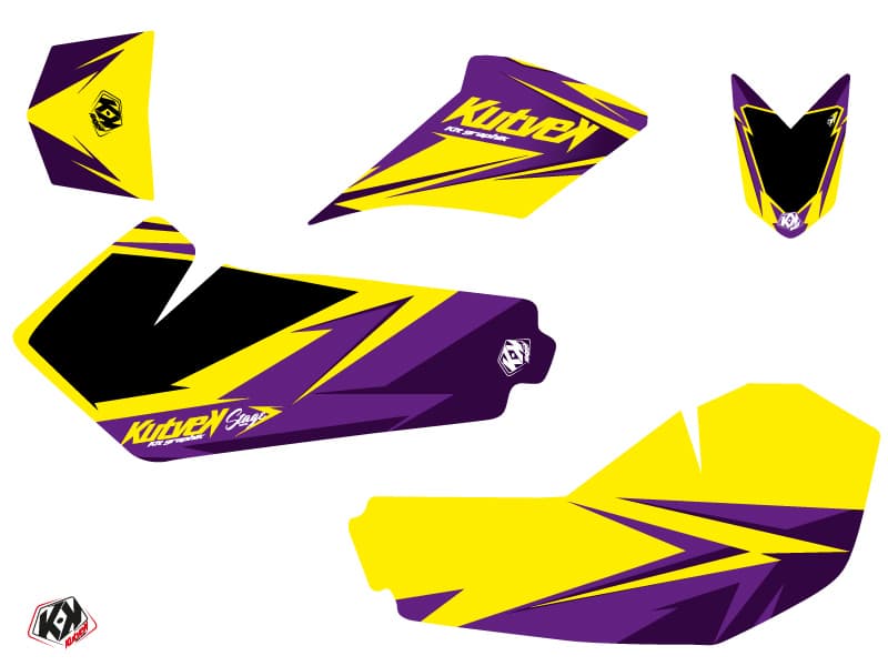 kit graphique quad suzuki ltz 90 stage jaune-violet | Suzuki | Kutvek - View 2