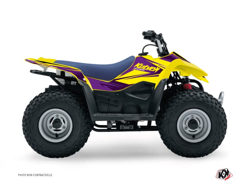 kit graphique quad suzuki ltz 90 stage jaune-violet  