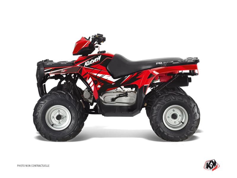 kit graphique quad polaris sportsman 90 stage rouge  