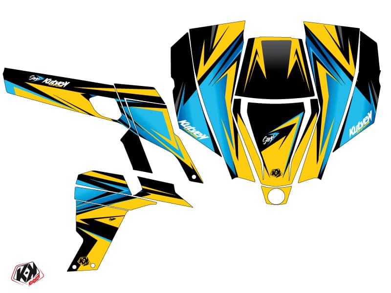 Kit graphique SSV Stage Can Am Commander Jaune Bleu | Can am | Kutvek - View 2