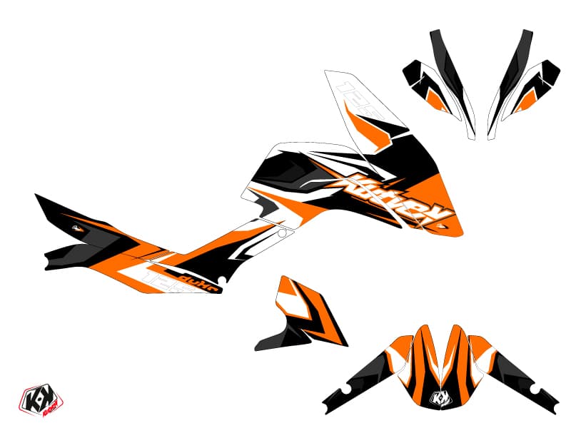 kit graphique moto ktm duke 125 stage orange | KTM DUKE | Kutvek - View 2