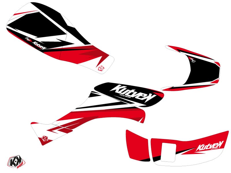 kit graphique quad honda ex 400 stage noir-rouge | Honda | Kutvek - View 2