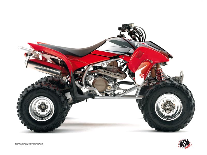 kit graphique quad honda ex 400 stage noir-rouge  